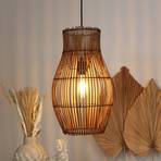 Bambusové závesné svetlo, hnedá farba, Ø 25 cm