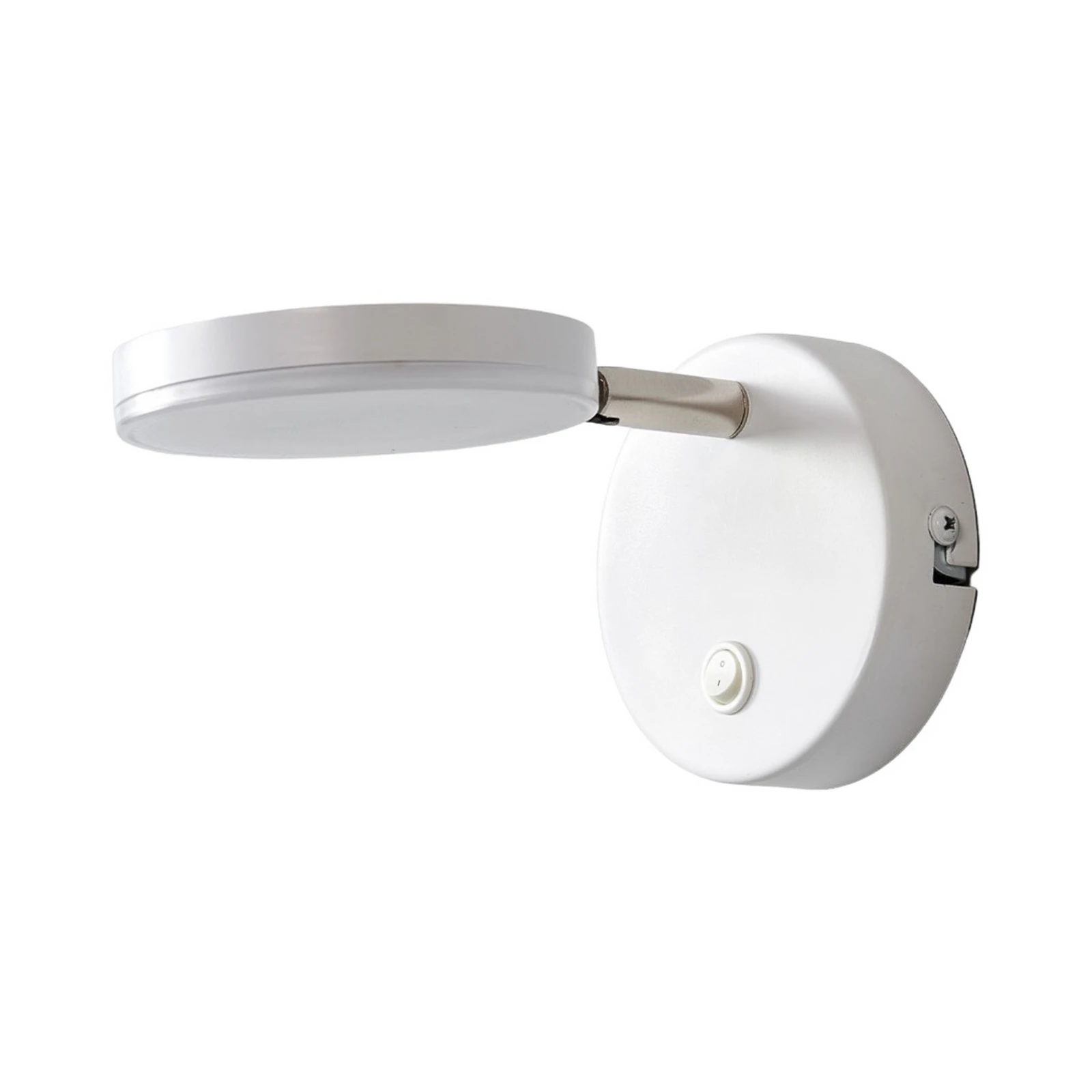 Aplique de pared LED Milow de Lindby, blanco, 9,6 cm de altura, interruptor