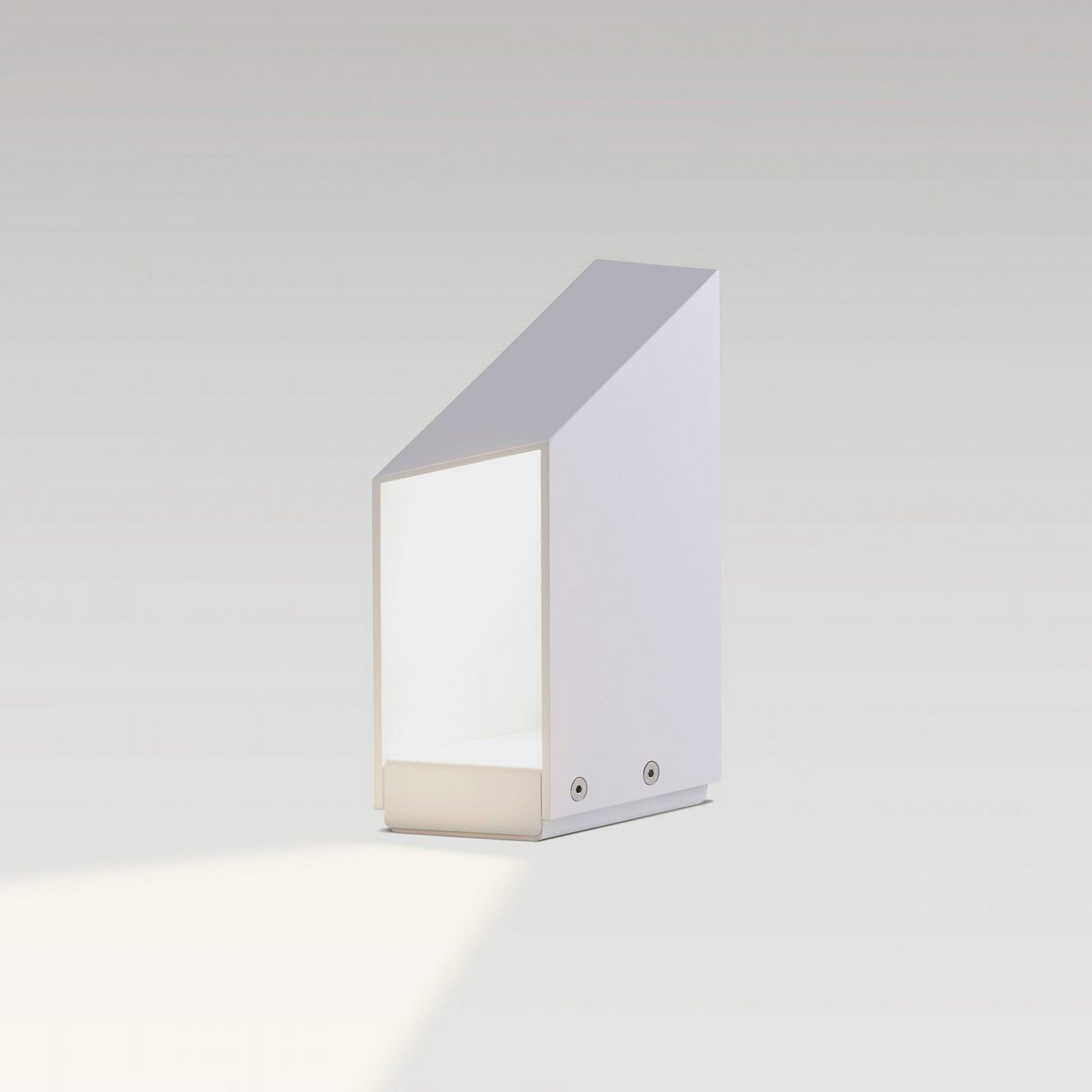 Candeeiro pilar LED MARSET Domus, altura 26 cm, branca, alumínio