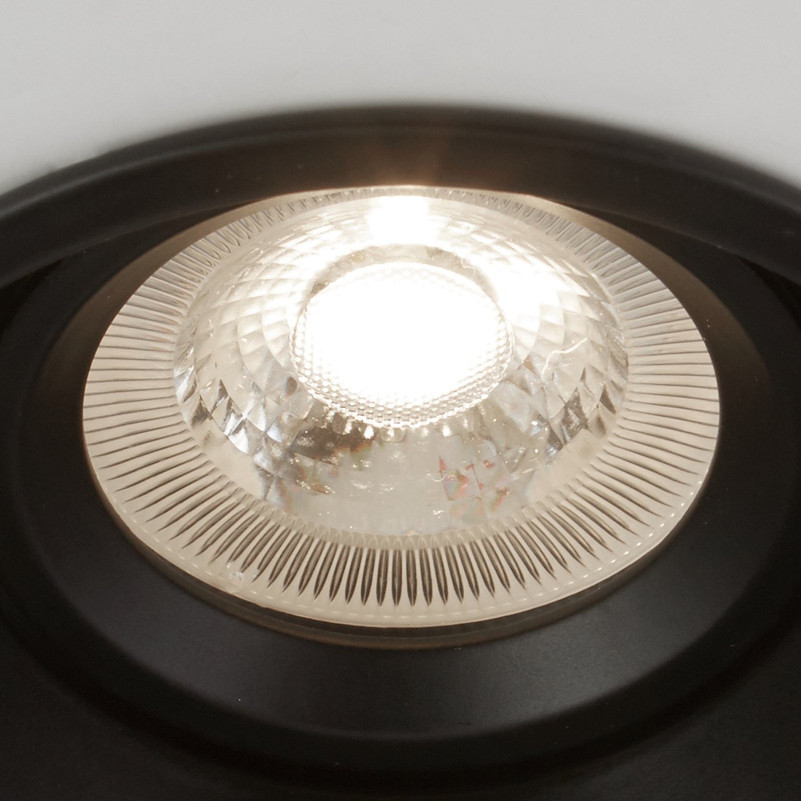 Recessed light Slim Trim, black, Ø 9.4 cm, IP20, aluminium, GU10