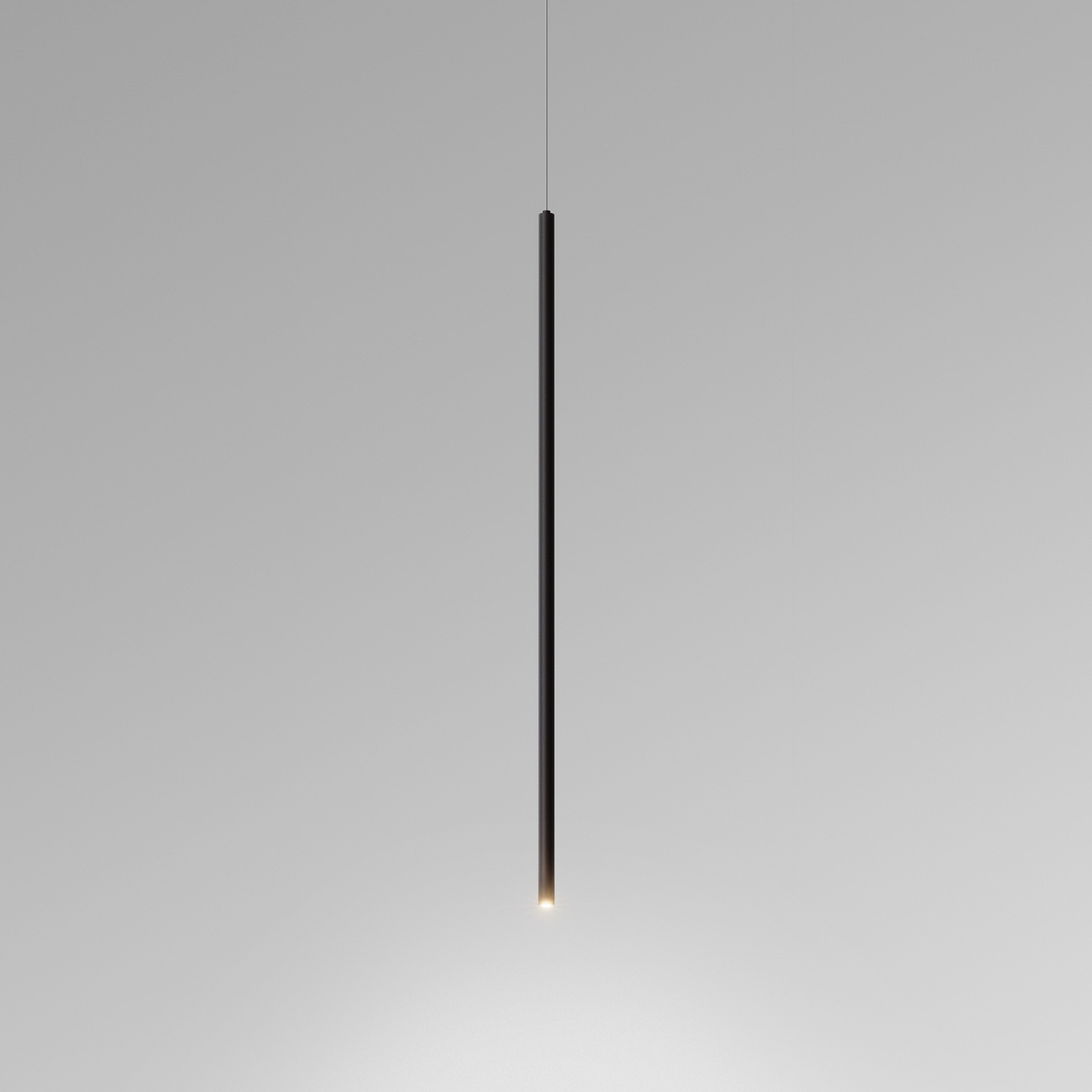 Egger LED hanging light Spago 60 T, black, Ø 1.4 cm aluminium