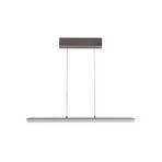 Żyrandol LED Torvi, piaskowo-szary/dymno-szary,  88 cm metal/szkło