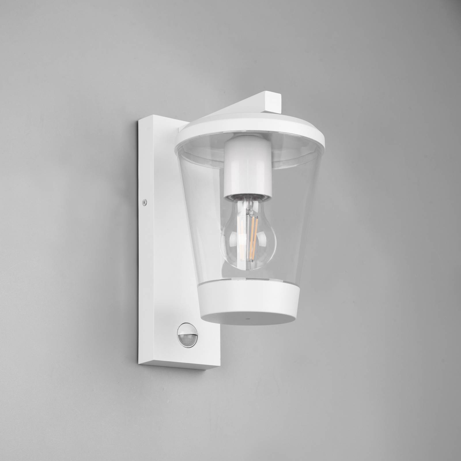 Photos - Floodlight / Street Light Trio Lighting Cavado outdoor wall light with motion sensor, white 