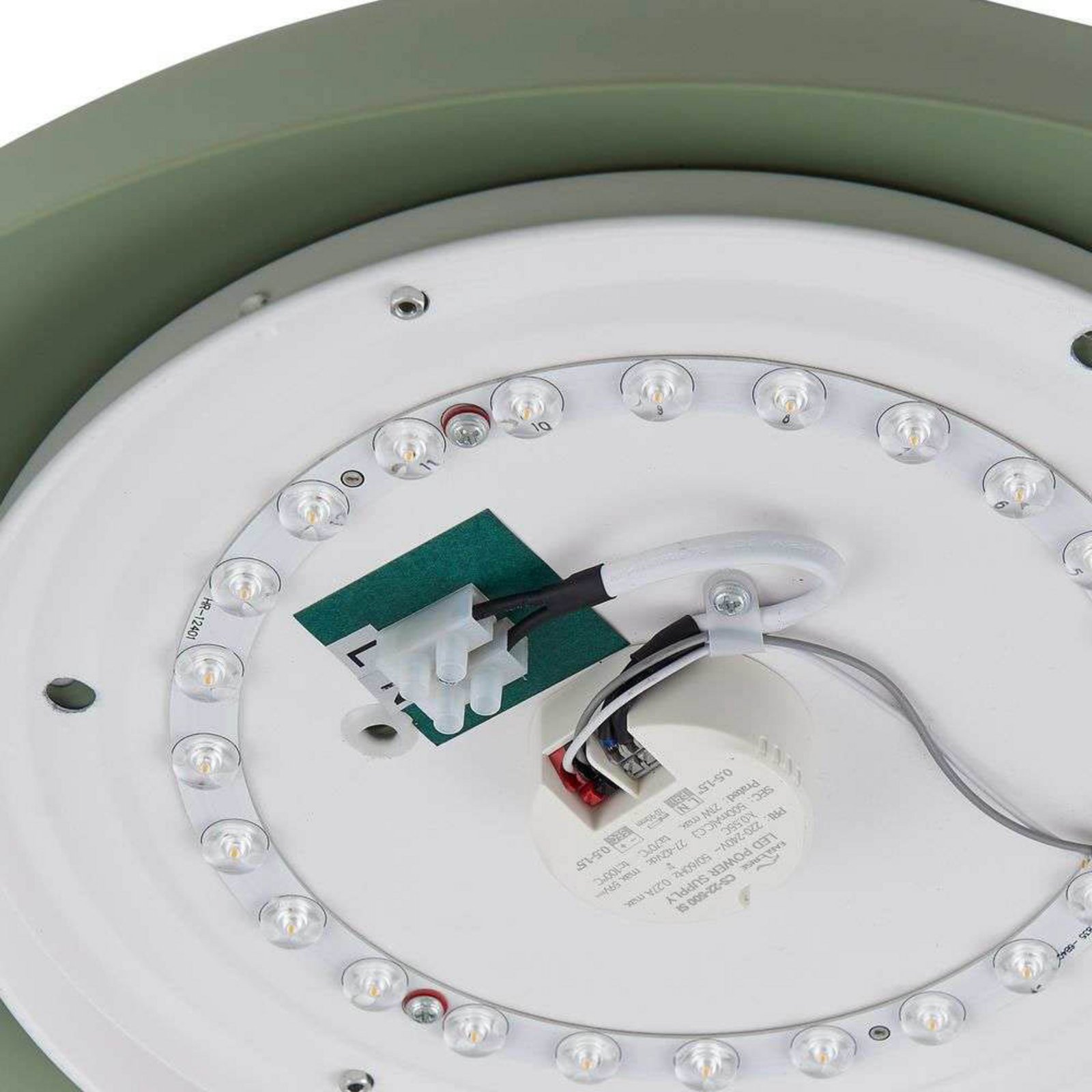 Florie LED Lámpara de Techo Claro Verde - Lindby