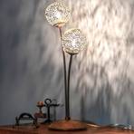 Lámpara de mesa Greta en look óxido, 2 luces