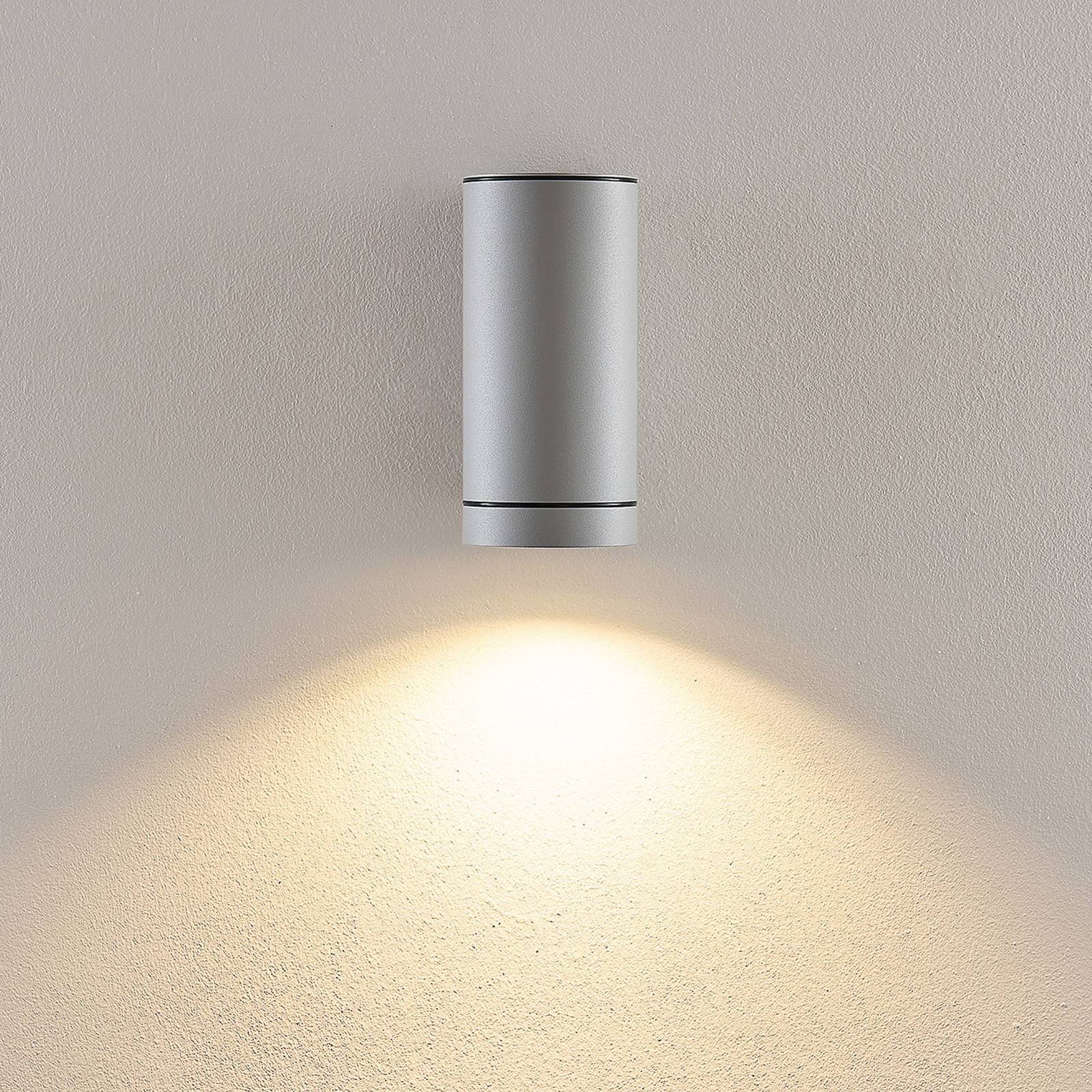 Außenwandlampe ShoreLine Pro Round, hellgrau, GU10 günstig online kaufen