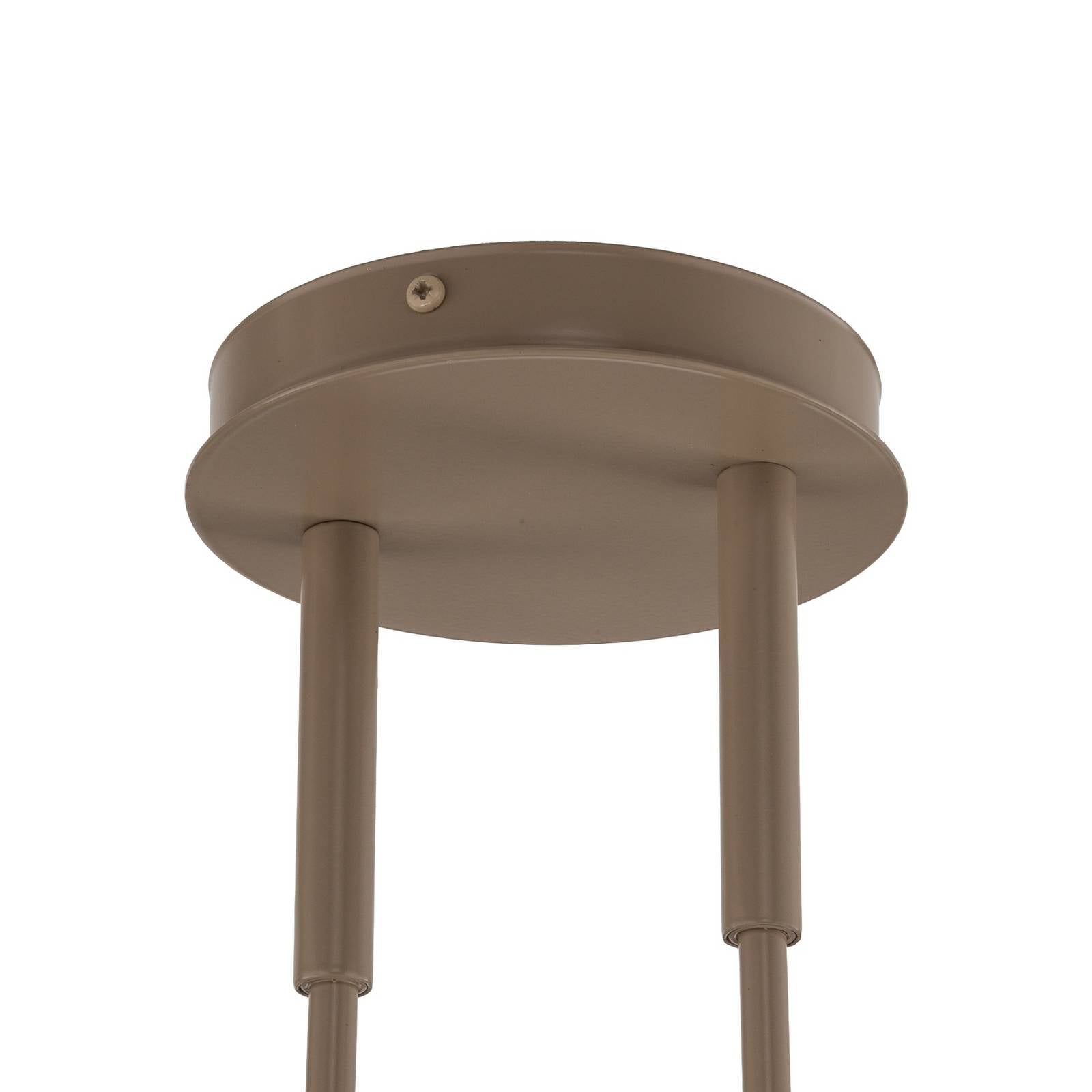 Lampa sufitowa Pregos, beżowa, średnica 60 cm, 4-punktowa, metal/szkło