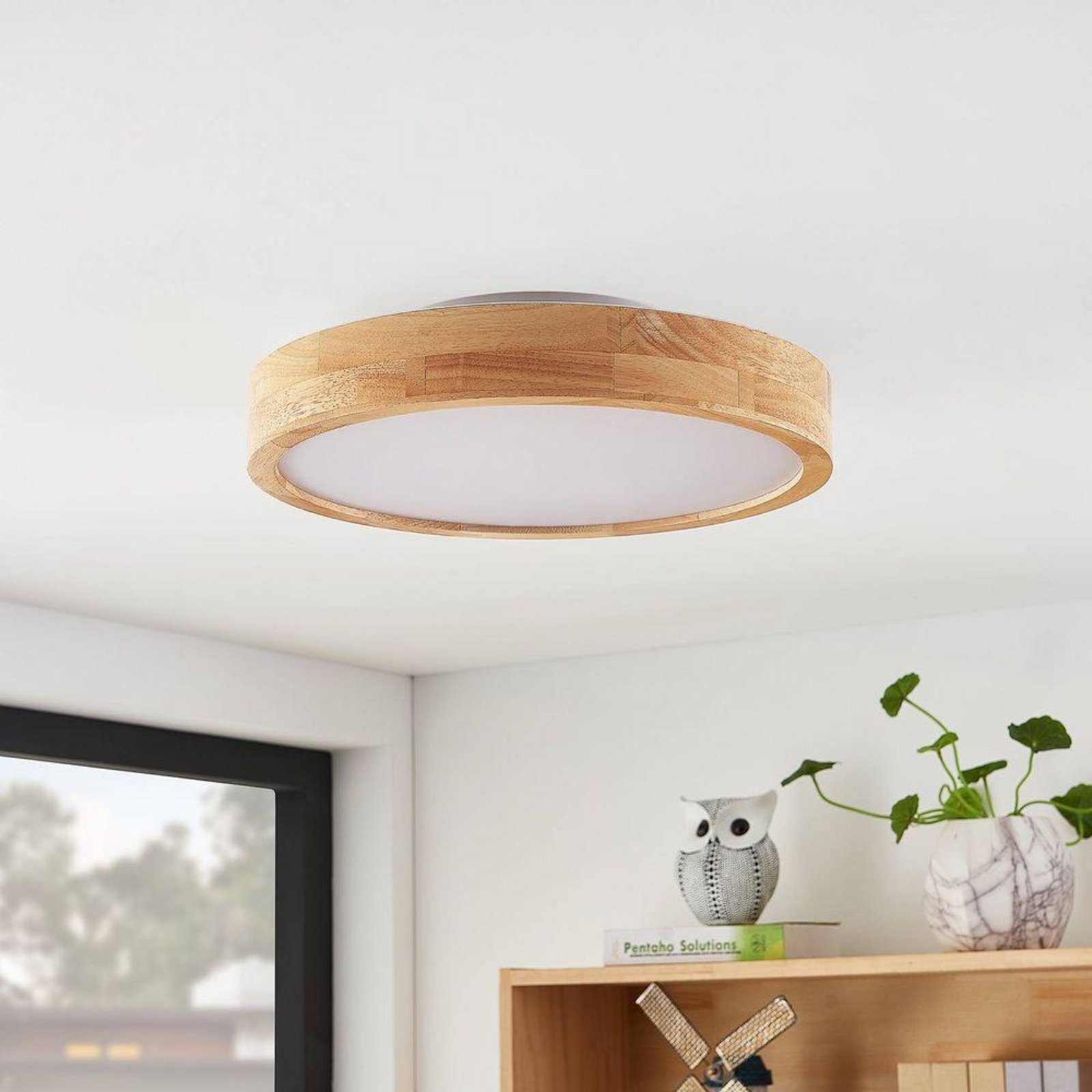 Milada Stropné Lampa Wood/White - Lindby