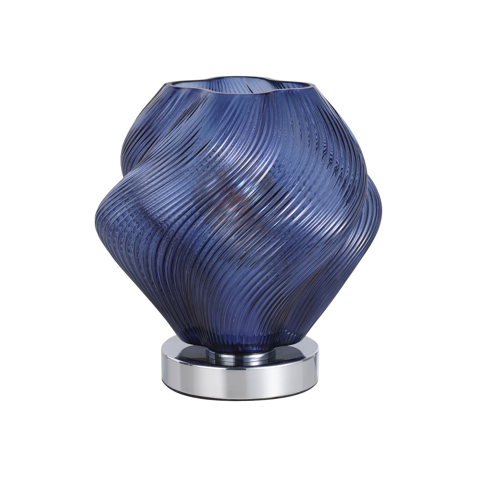 Stolová lampa Meliciano, modrá, sklo, výška 23 cm, E27