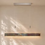 Quitani LED-Hängelampe Malu, gold oxidiert, Länge 100 cm