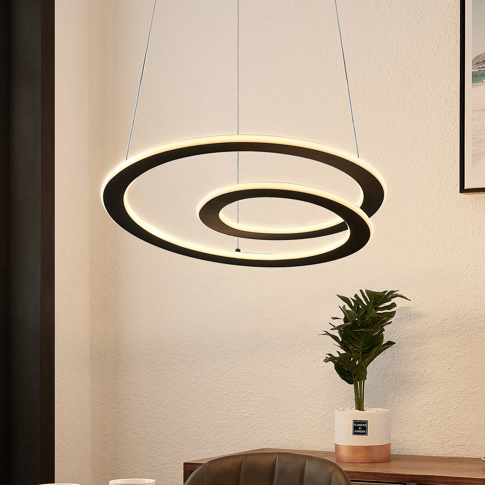 Lindby Cilija suspension LED, dimmable, Ø 52 cm