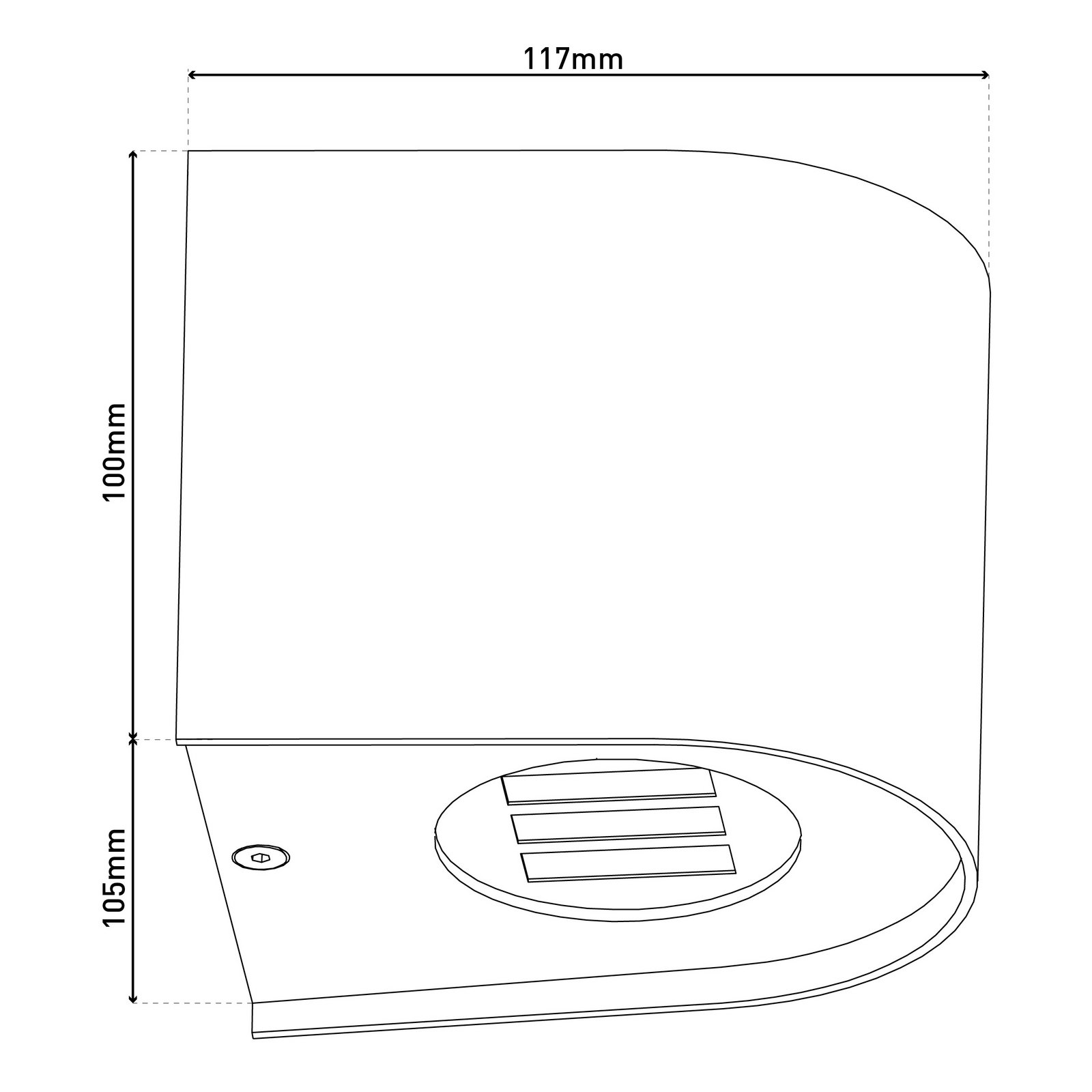 LED-Außenwandlampe ALECTO, schwarz, Höhe 10 cm, IP54 up/down
