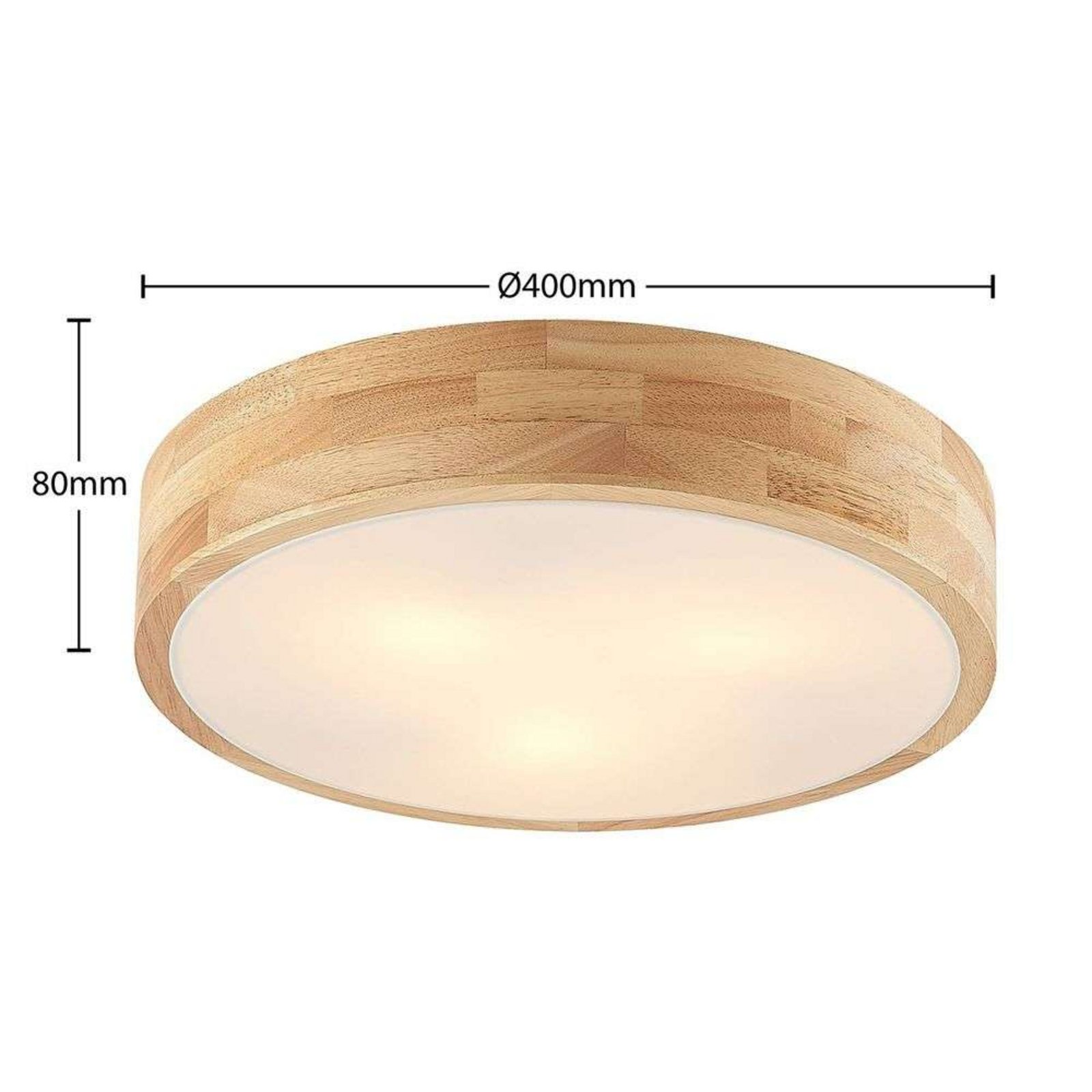 Tanju Stropna lampa Ø40 Drvo/Bijela - Lindby