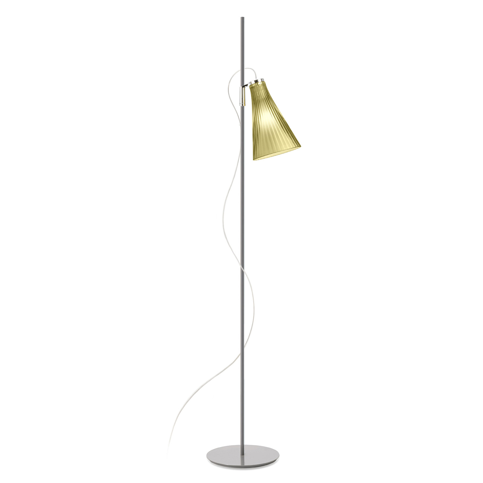 Kartell K-Lux floor lamp, 1-bulb, grey/green