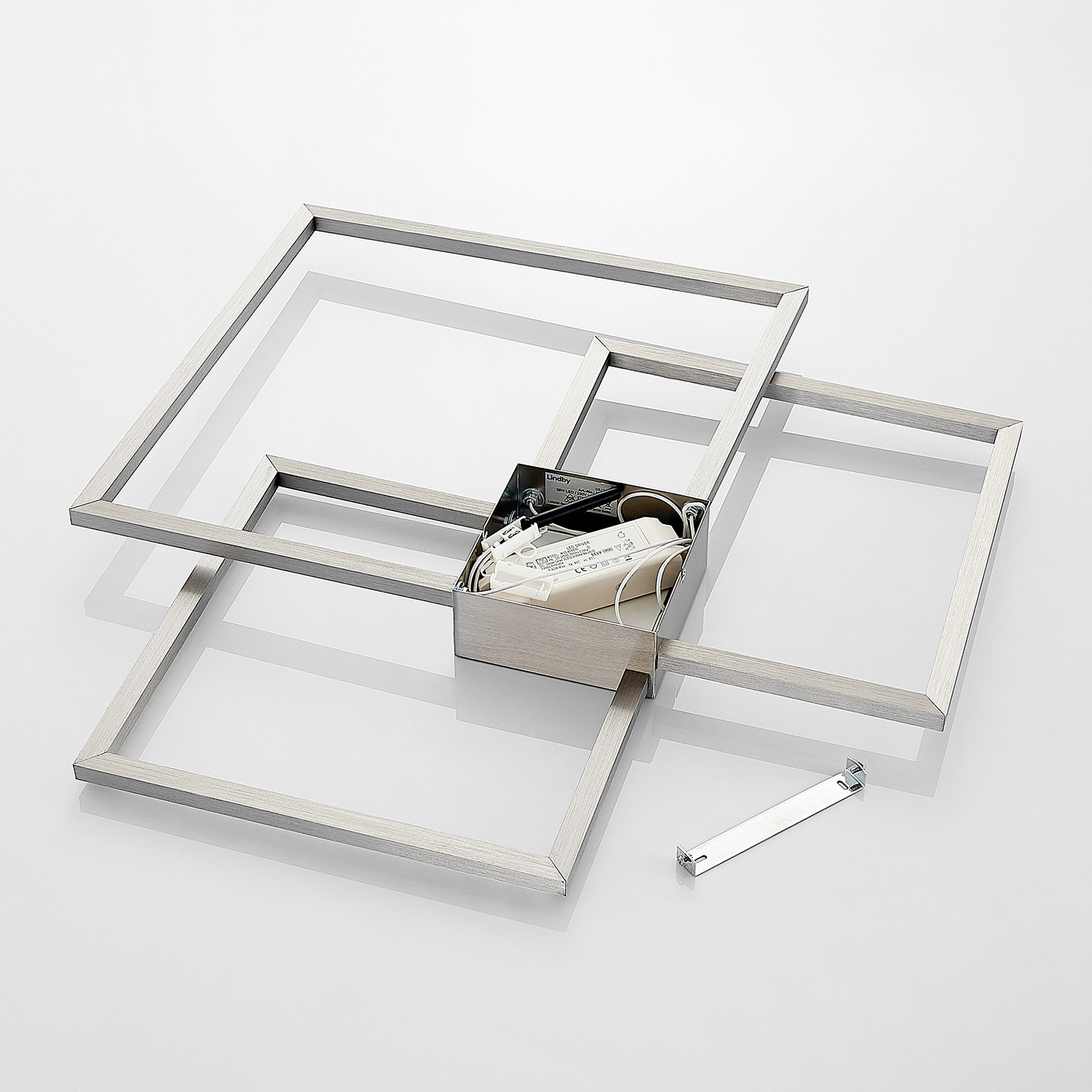 Lindby Duetto LED Deckenlampe nickel 38 W Lindby Duetto LED Deckenlampe nickel 38 W