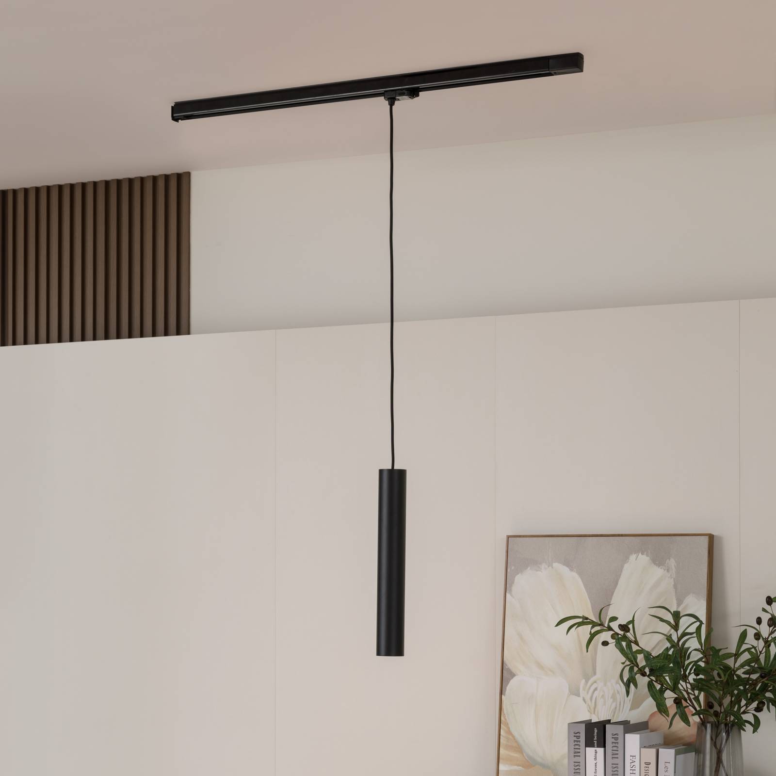 Arcchio Ejona Suspension LED sur rail noir 6/40cm