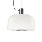 FLOS hanglamp Bellhop Glass S2, aluminiumkleurig, Ø 45 cm