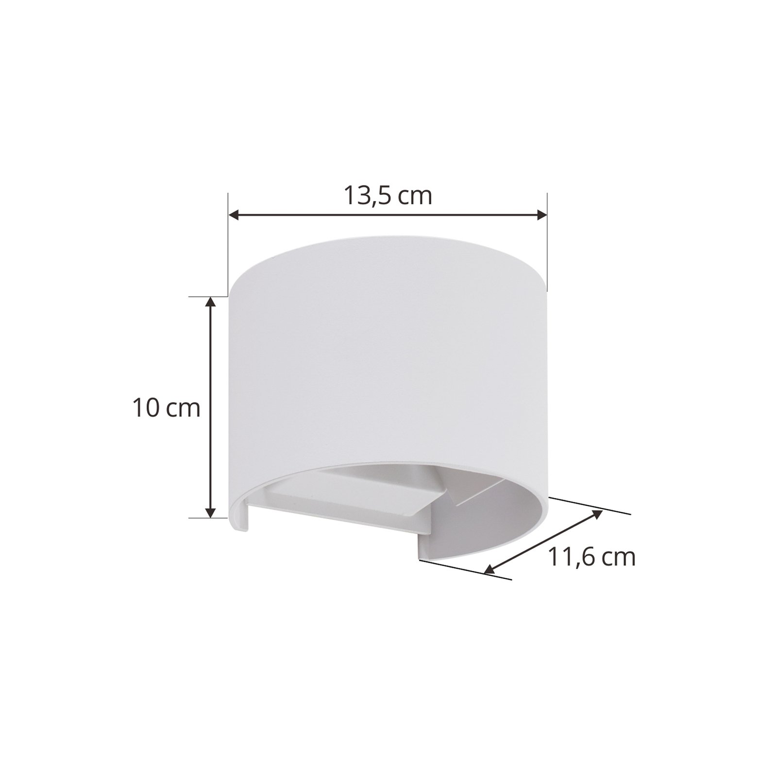 Nivar Round LED Applique da Esterno White - Lindby