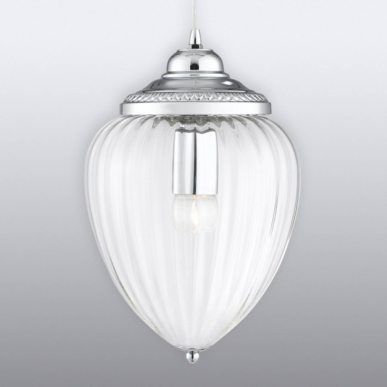 Searchlight üveg függő lámpa pendants rovátkákkal