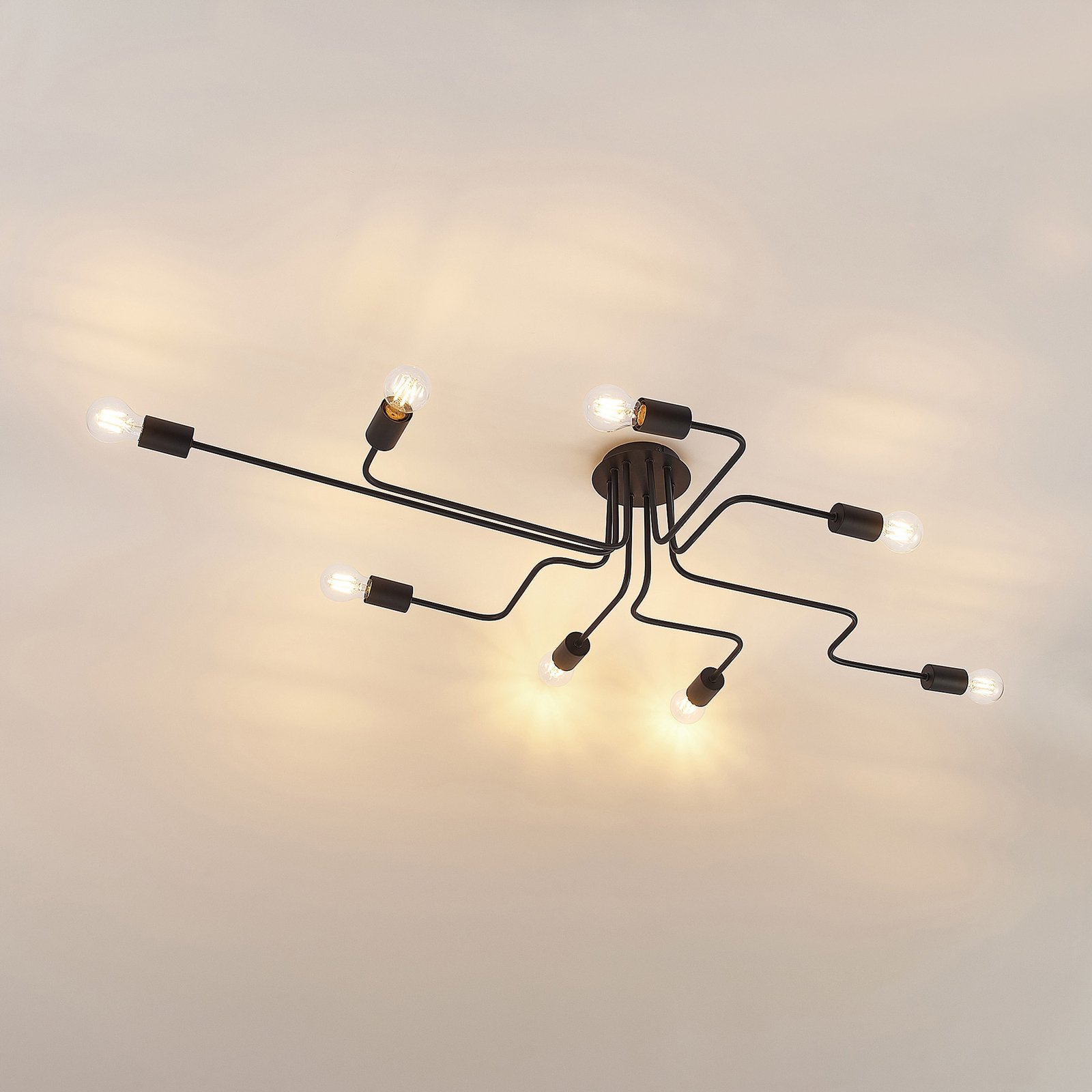 Lindby Deckenleuchte Elimar, 136 cm, 8-flammig, Metall, E27