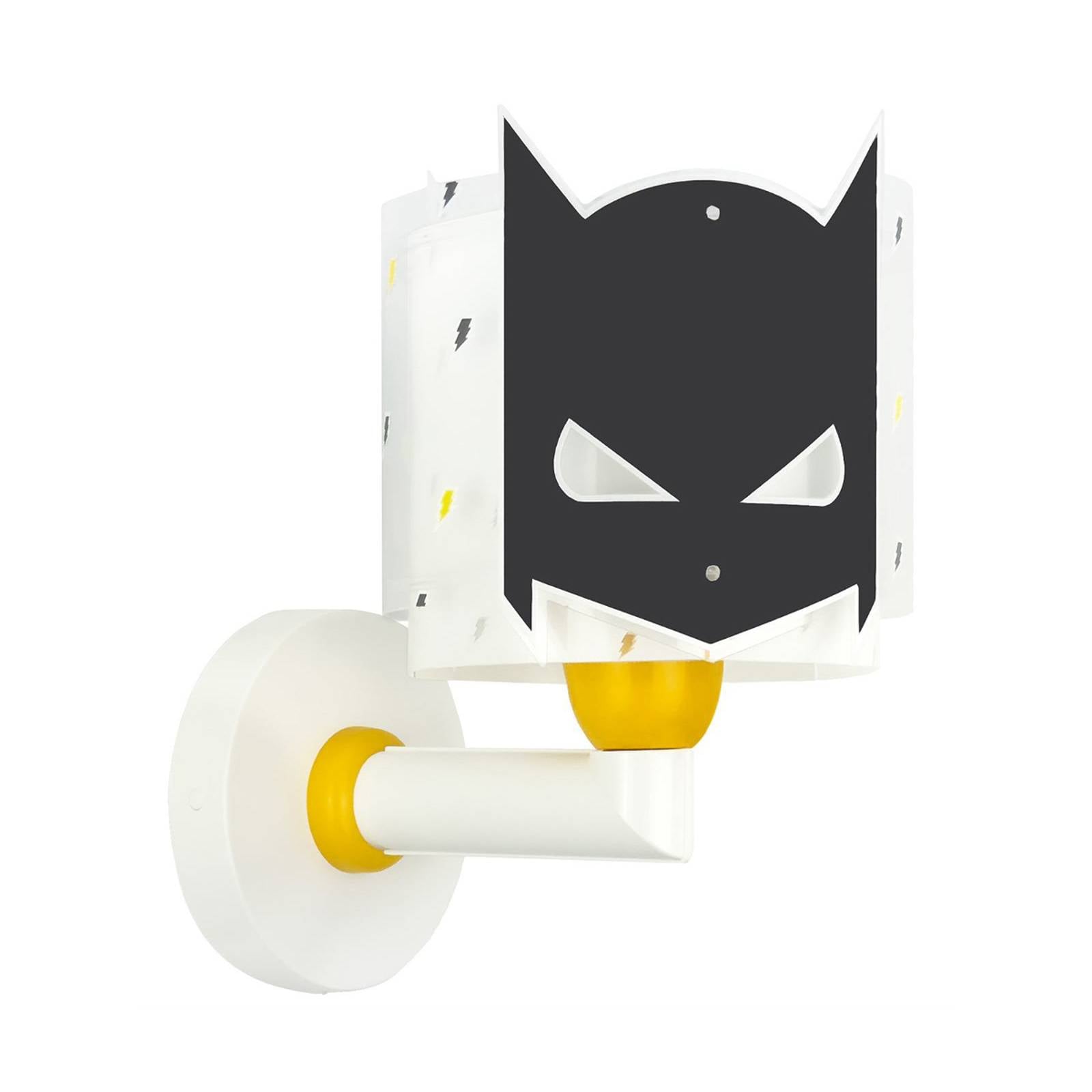 Dalber Wandleuchte Dark Hero mit Stecker, weiß/schwarz, E27