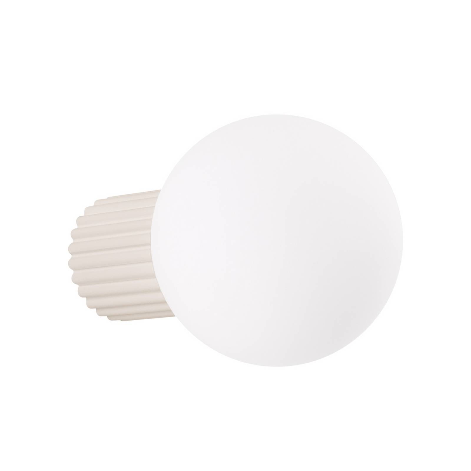 Wandleuchte ORBI, beige, Glas/Metall, Ø 12 cm, IP44, G9