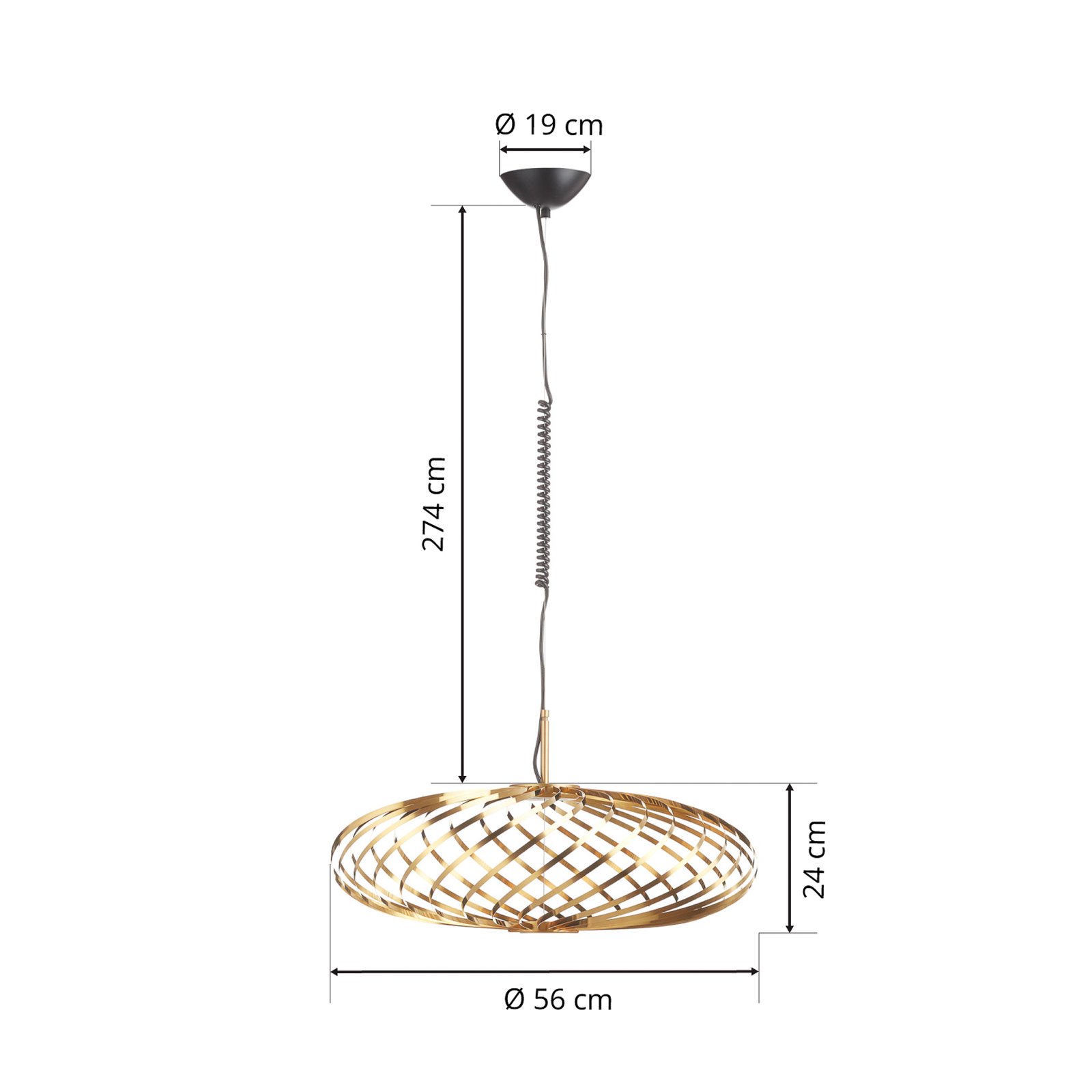 Spring Pendelleuchte Small Brass - Tom Dixon