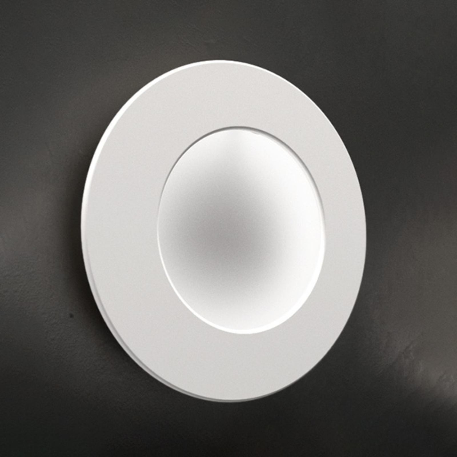 ICONE Vera LED-seinävalaisin 930 Ø26cm valkoinen/valkoinen