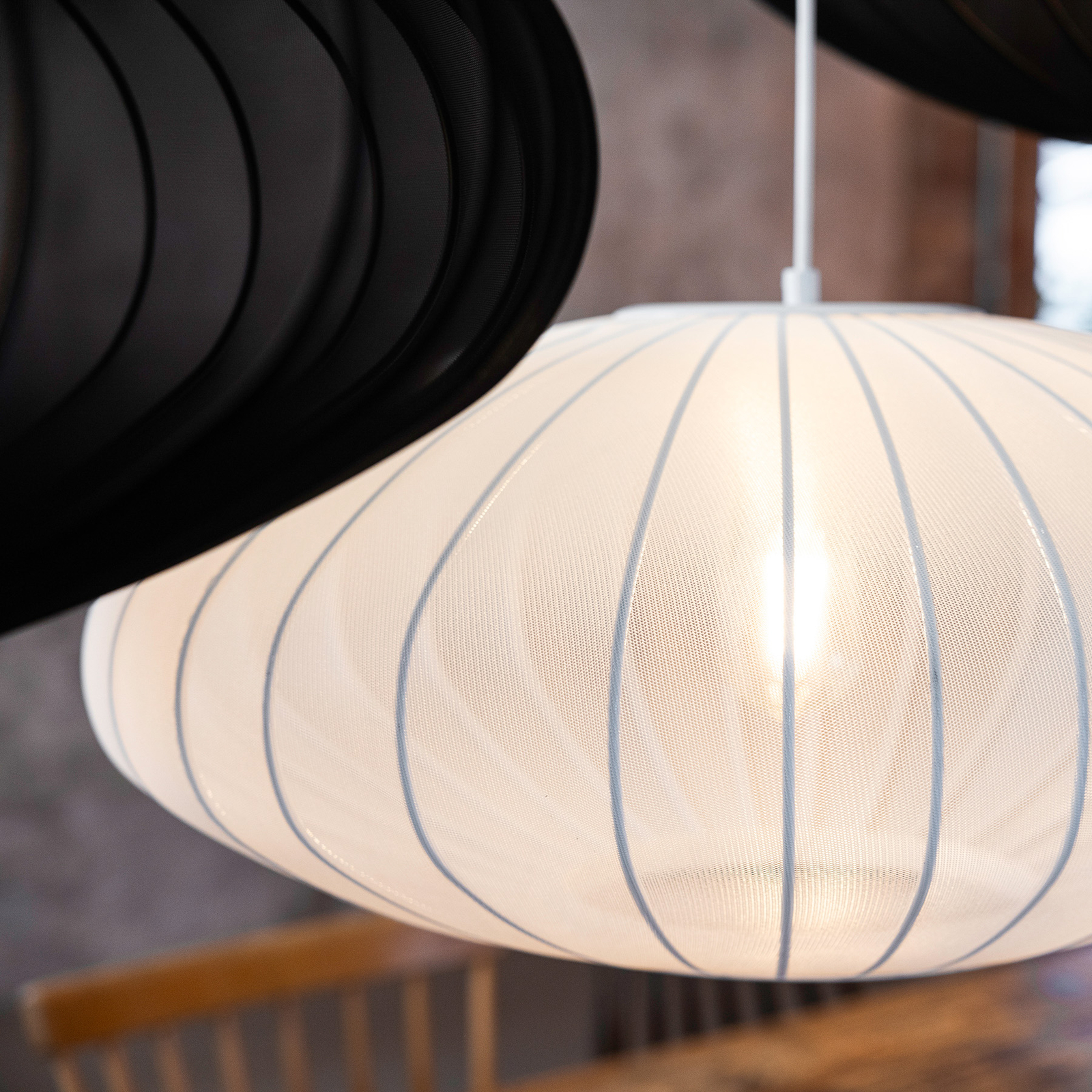 Viseća lampa Florence, Ø 60 cm, bijela, najlon