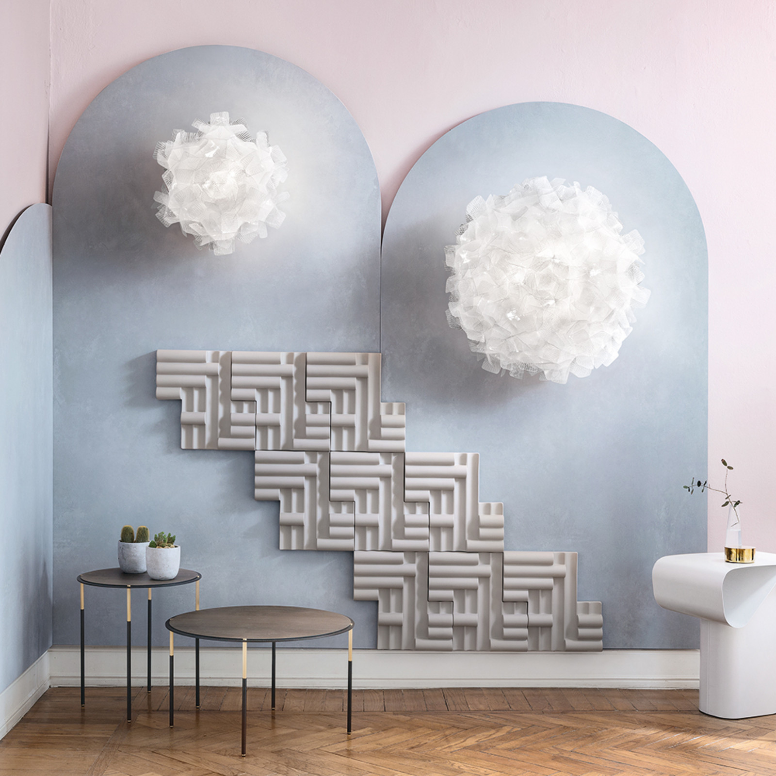 Slamp Branco Candeeiro De Parede Clizia Pixel Ø 32 Cm