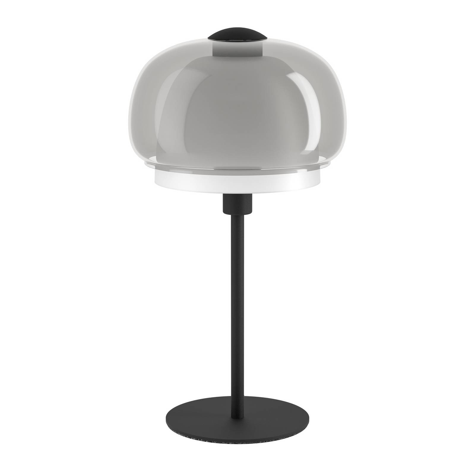 Tischleuchte Belomontejo, schwarz-transparent, Glas, E27