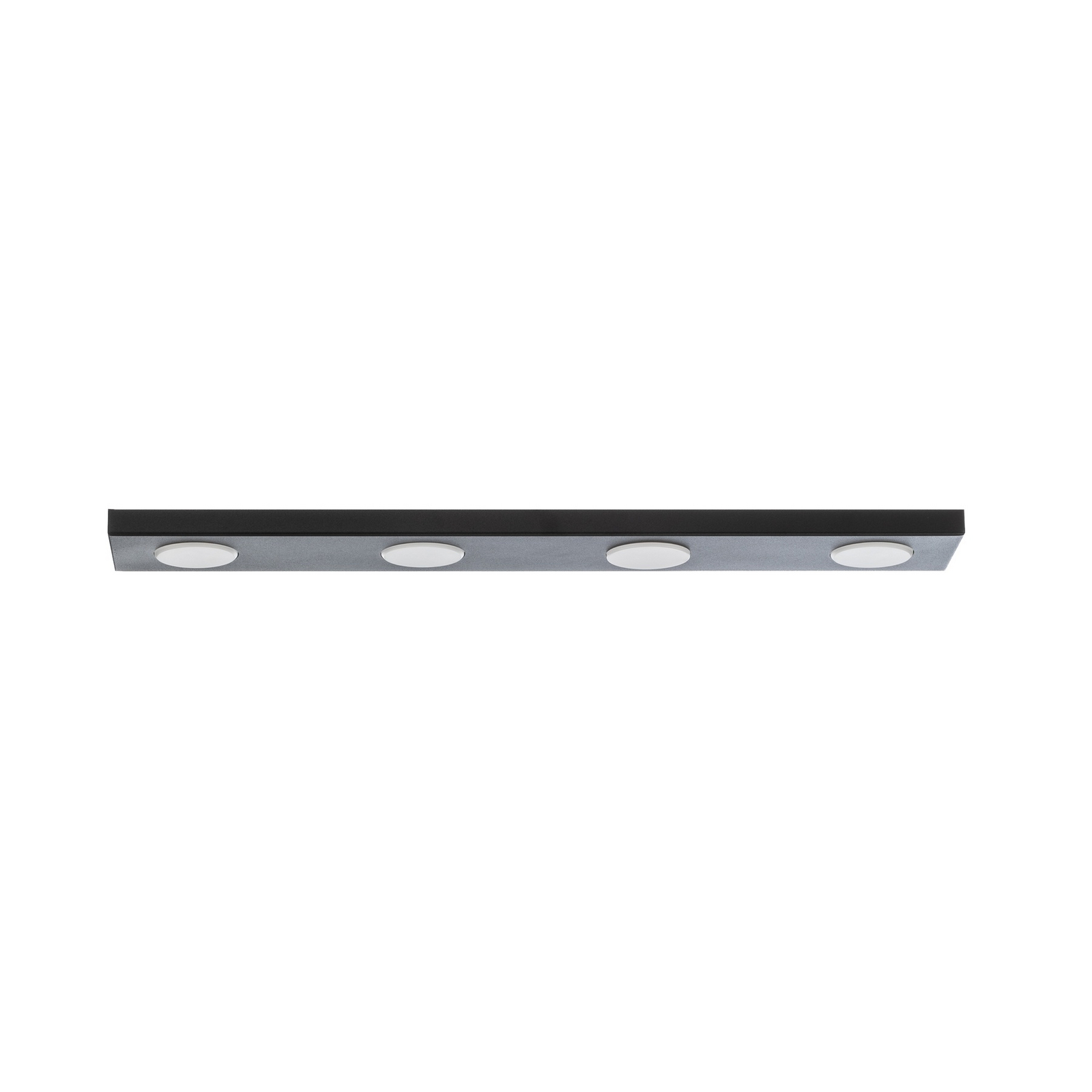 Plafonnier Hero, noir, à 4 lampes, 75 x 12 cm, métal, GX53 Plafonnier Hero, noir, à 4 lampes, 75 x 12 cm, métal, GX53