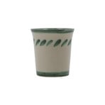 Tazza HDDiva, bianco/verde, ceramica 9 cm, set da 2 - House Doctor