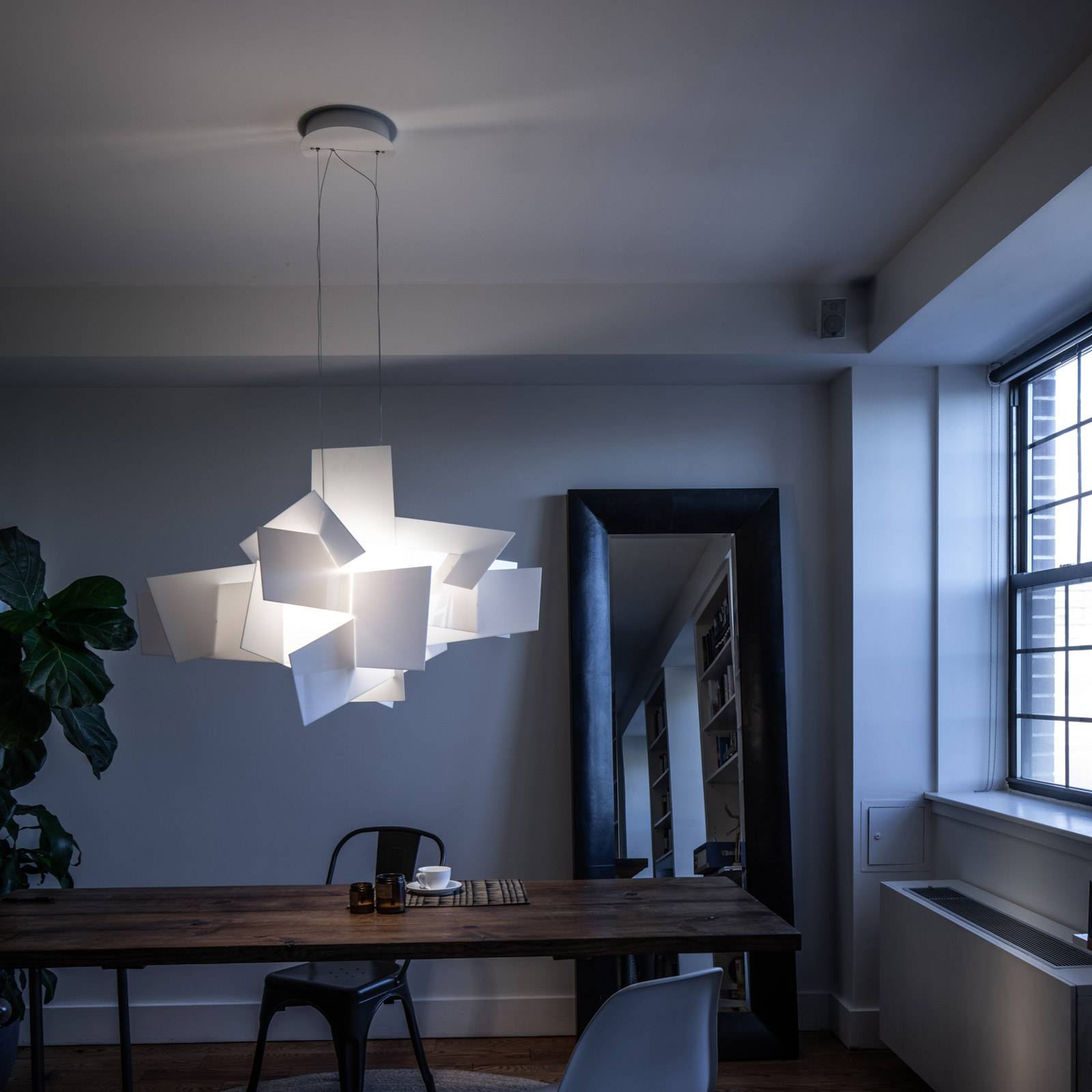 Foscarini Big Bang żyrandol LED, biały, Ø 130cm