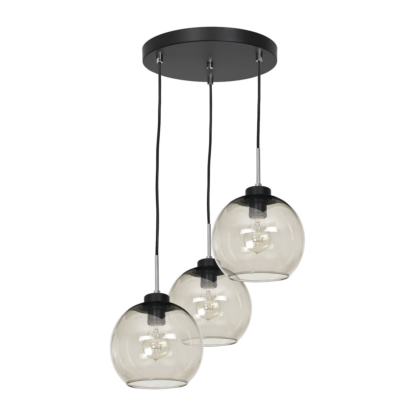 Euluna Glass Pendant Light - Living / Dining Room - Hanging Light - dimmable - Modern - Clear