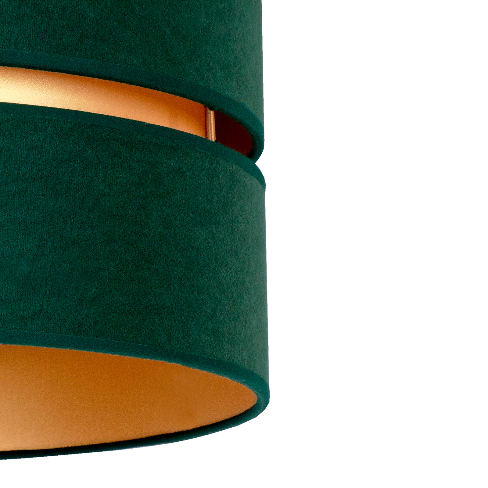 Taklampa Duo, grön/guld Ø 60 cm, 1 lampa
