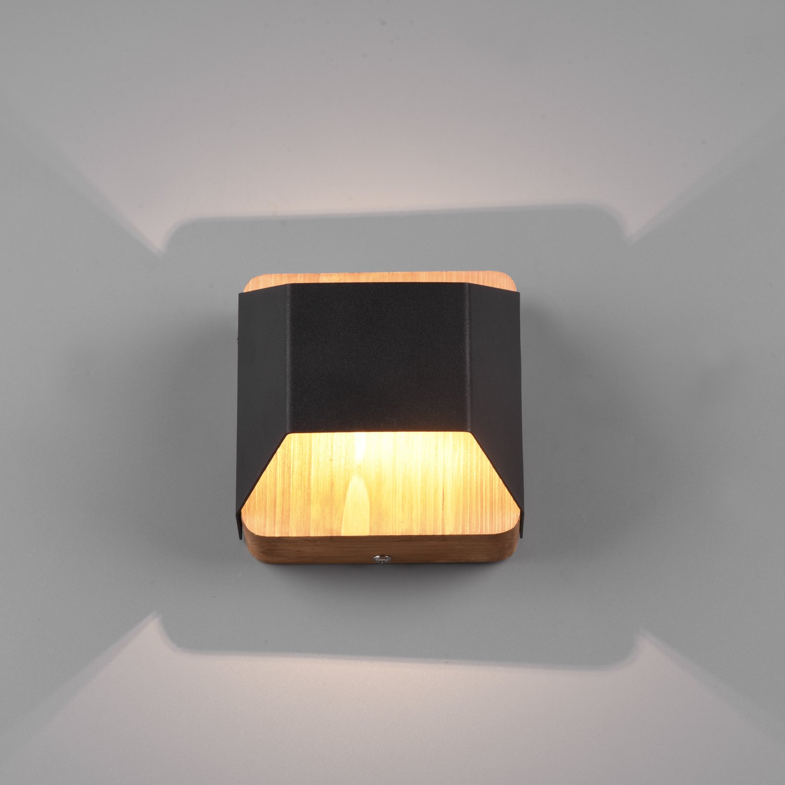 Nástenné LED svetlo Arino, čierna, šírka 12,2 cm