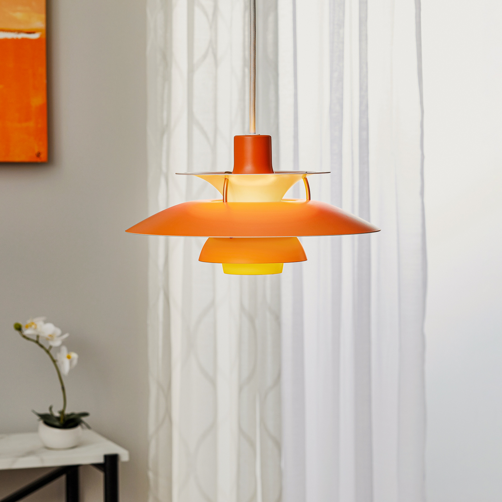 Louis Poulsen PH 5 Mini - hanging light, orange