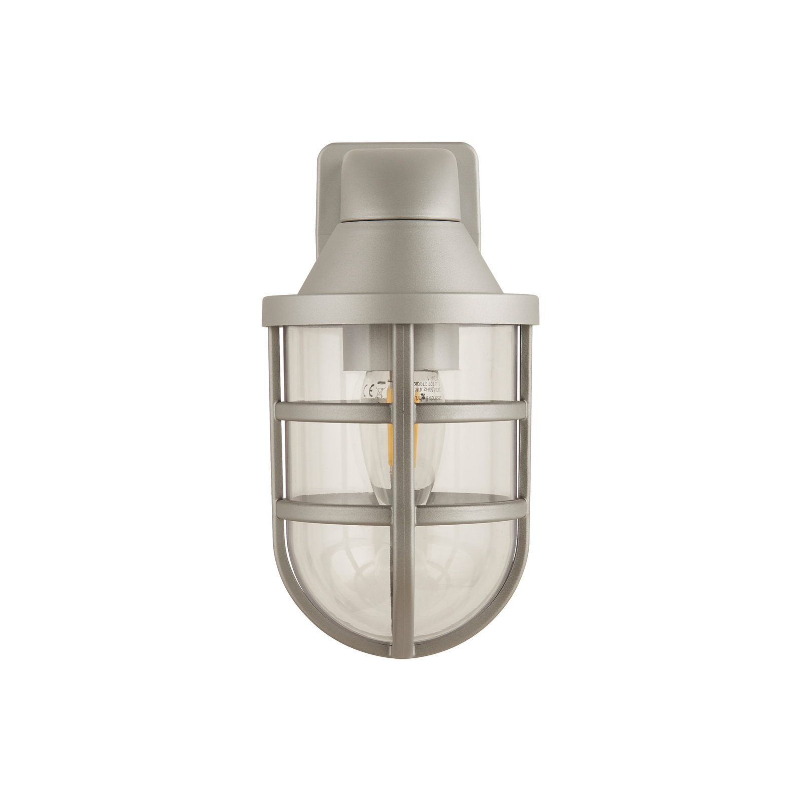 X Vanjska zidna svjetiljka Seaside, srebrna, IP44