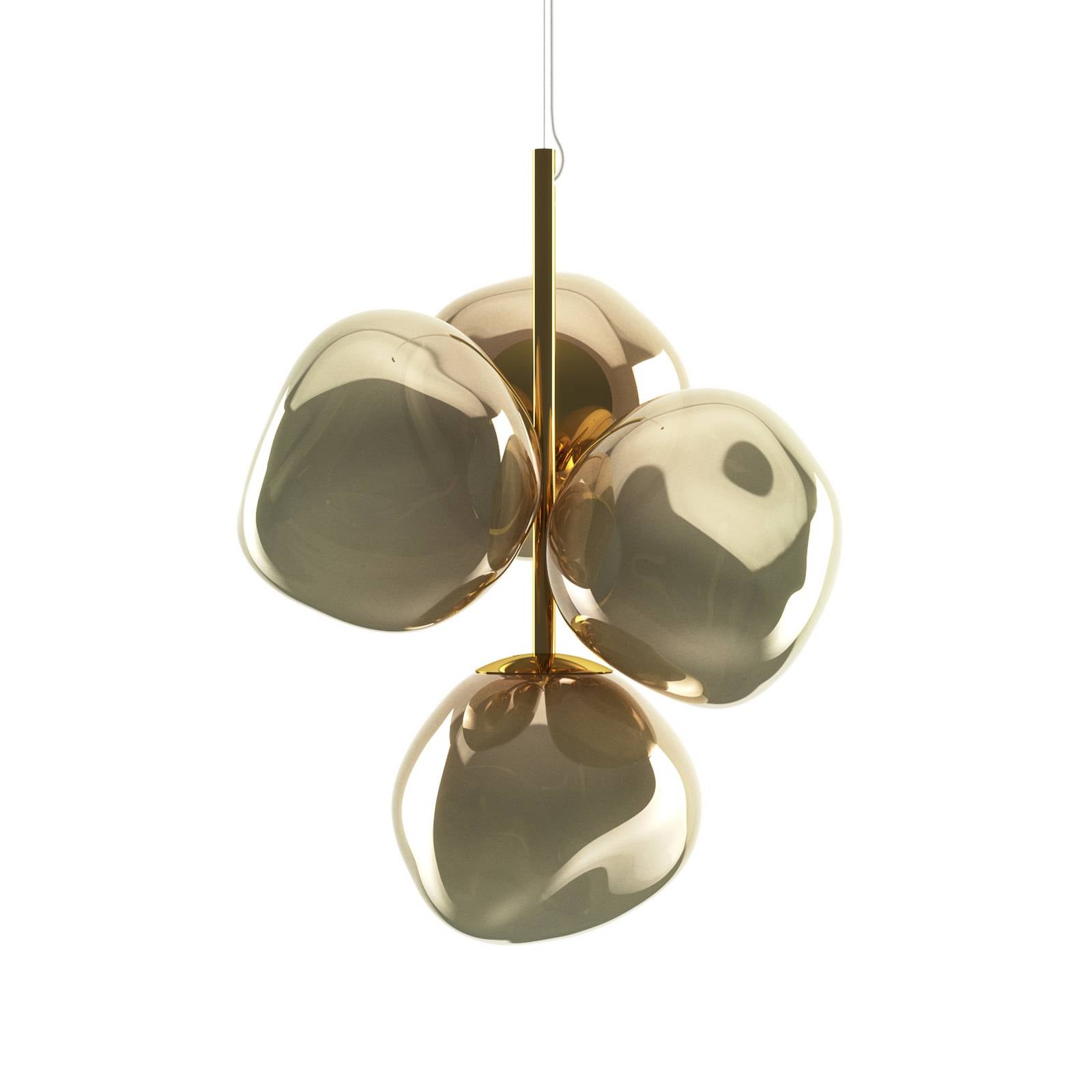 Tom Dixon LED-Hängelampe Melt Chandelier Mini, bronzefarben