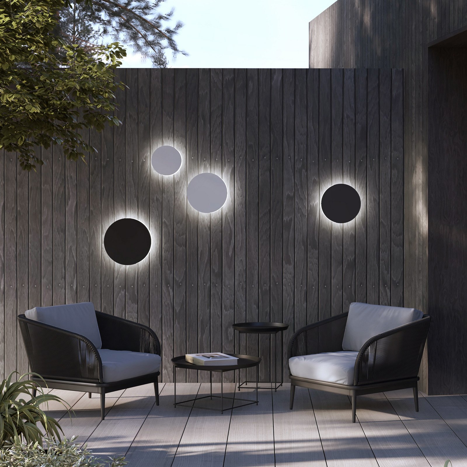 Euluna Aplică de perete LED Aria M nisip aluminiu Ø 18 cm