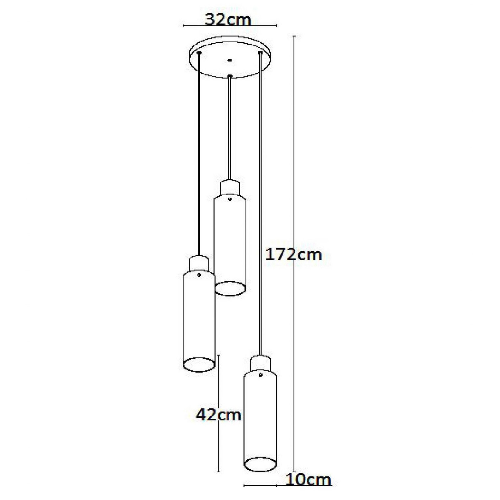 Lucide Suspensie Orlando gri fumuriu cu trei lămpi - Camera de zi / sufragerie - modern - negru gri fumuriu - Sticlă
