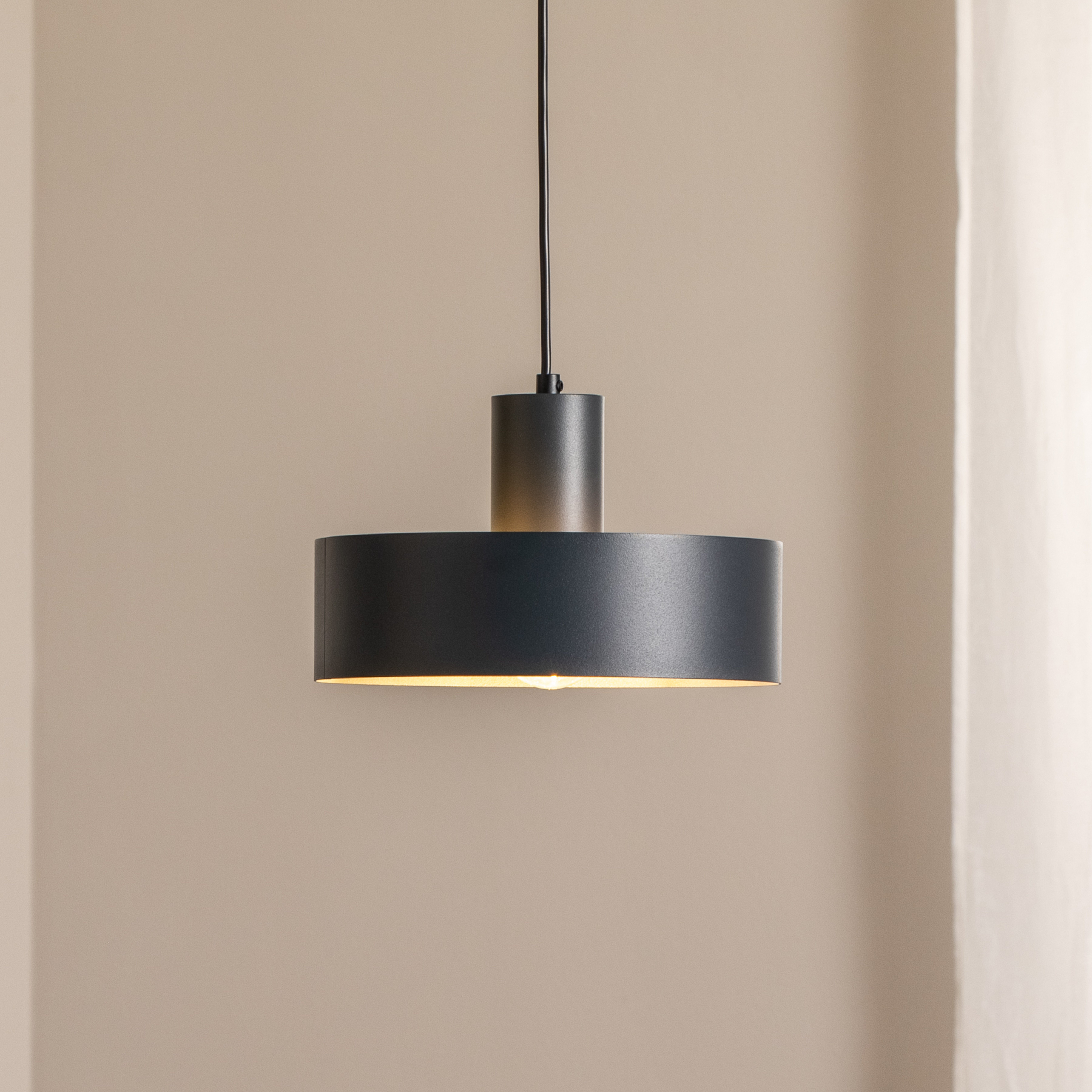 Suspension Rif M, anthracite, à 1 lampe, Ø 25 cm, acier