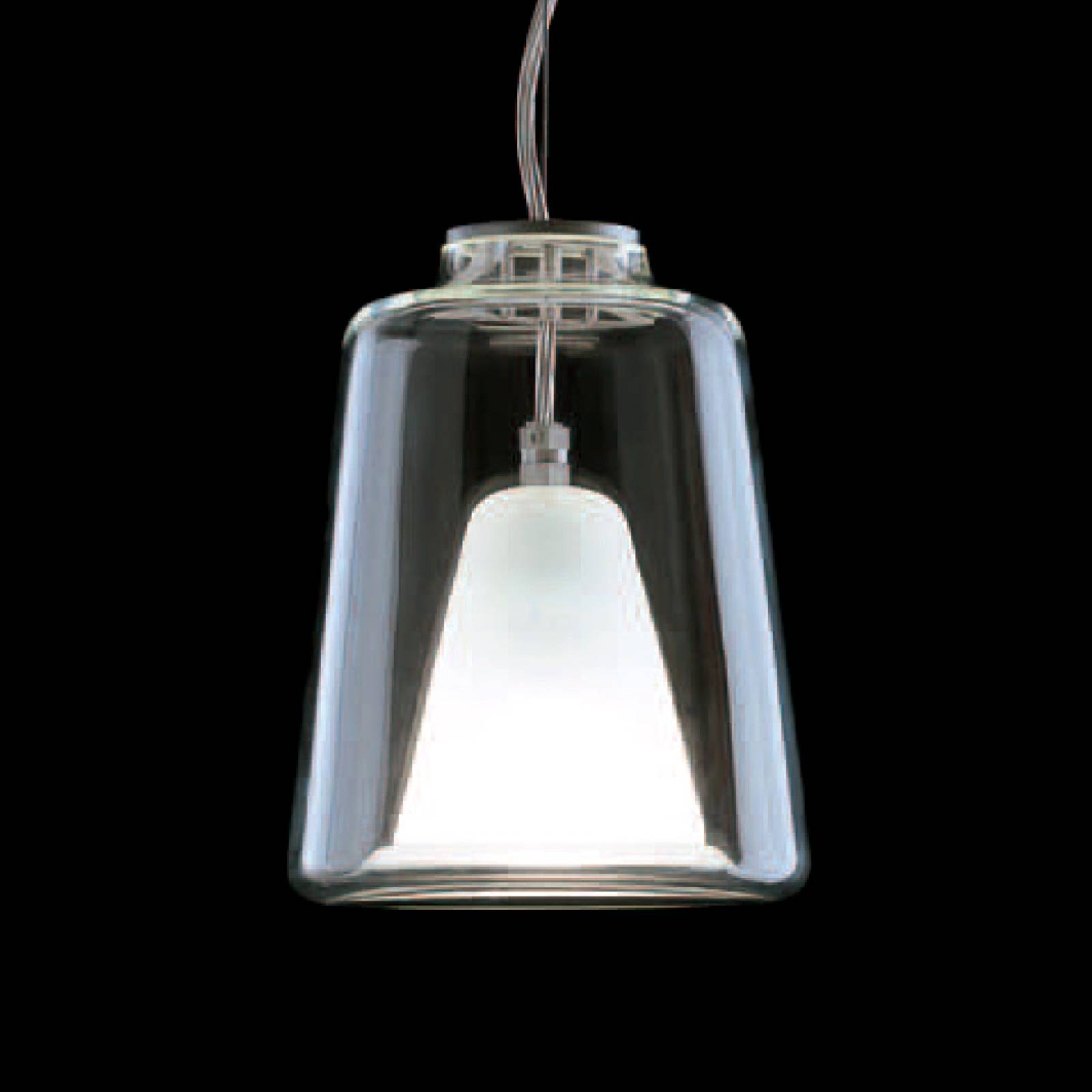 Oluce Suspension Lanterna à verre de Murano