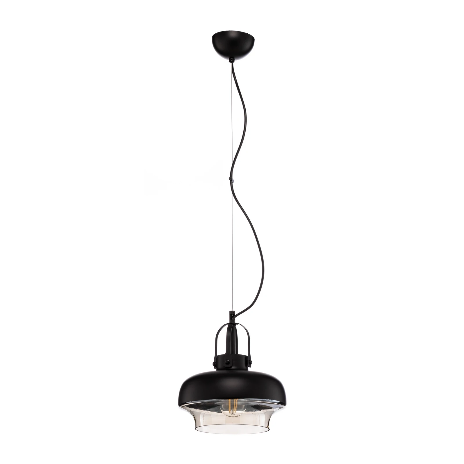 Závěsné světlo AV-5064-1BSY, stínidlo na lampu kov a sklo