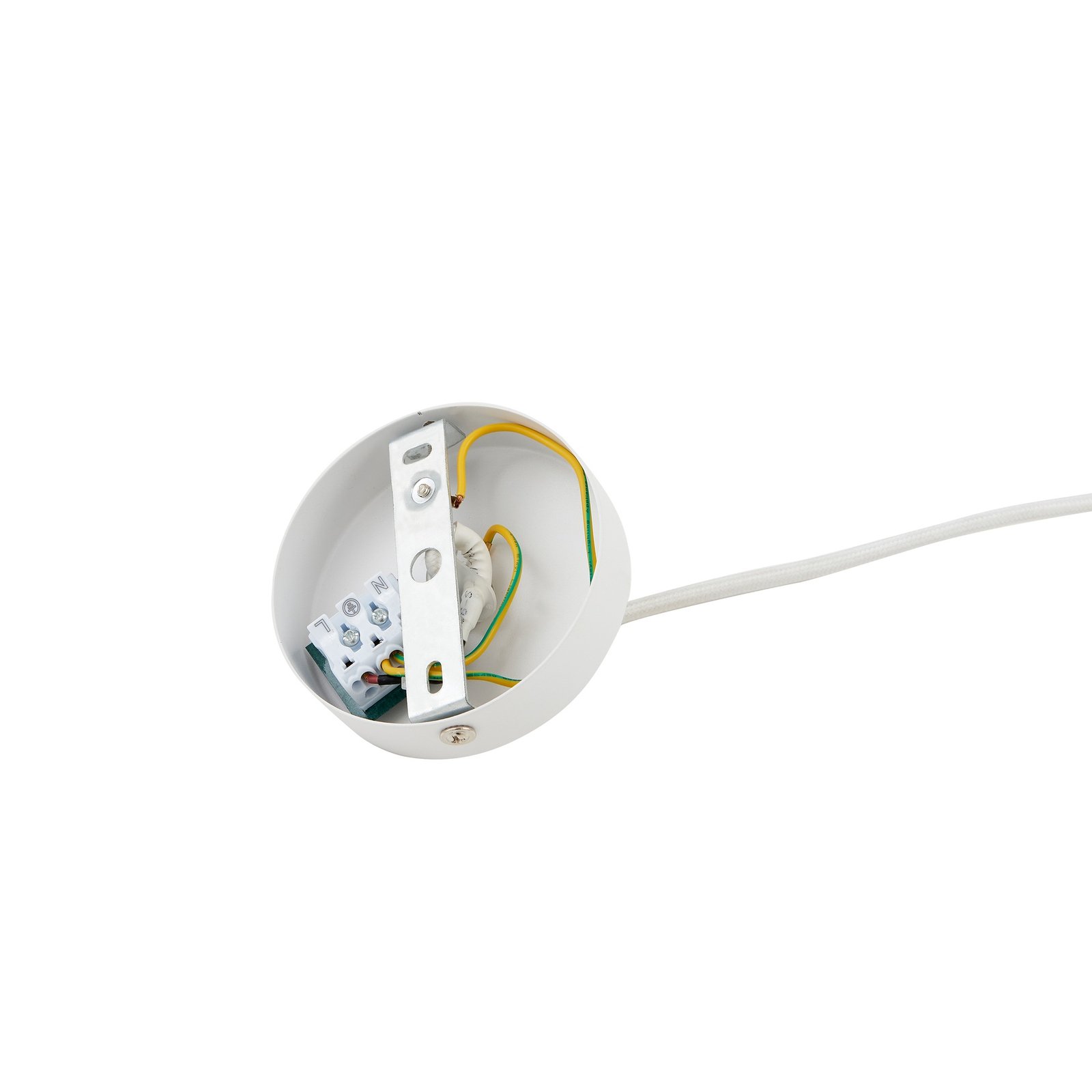 Lindby Laylan pendant light, white, Ø 36 cm, metal