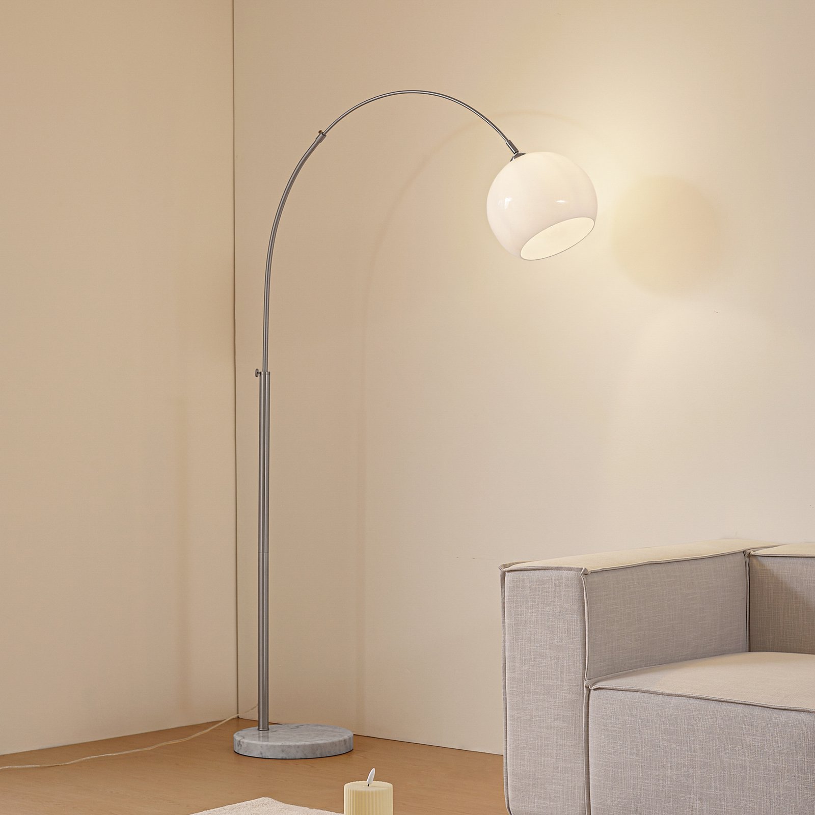 Lindby Floor lamp, marble