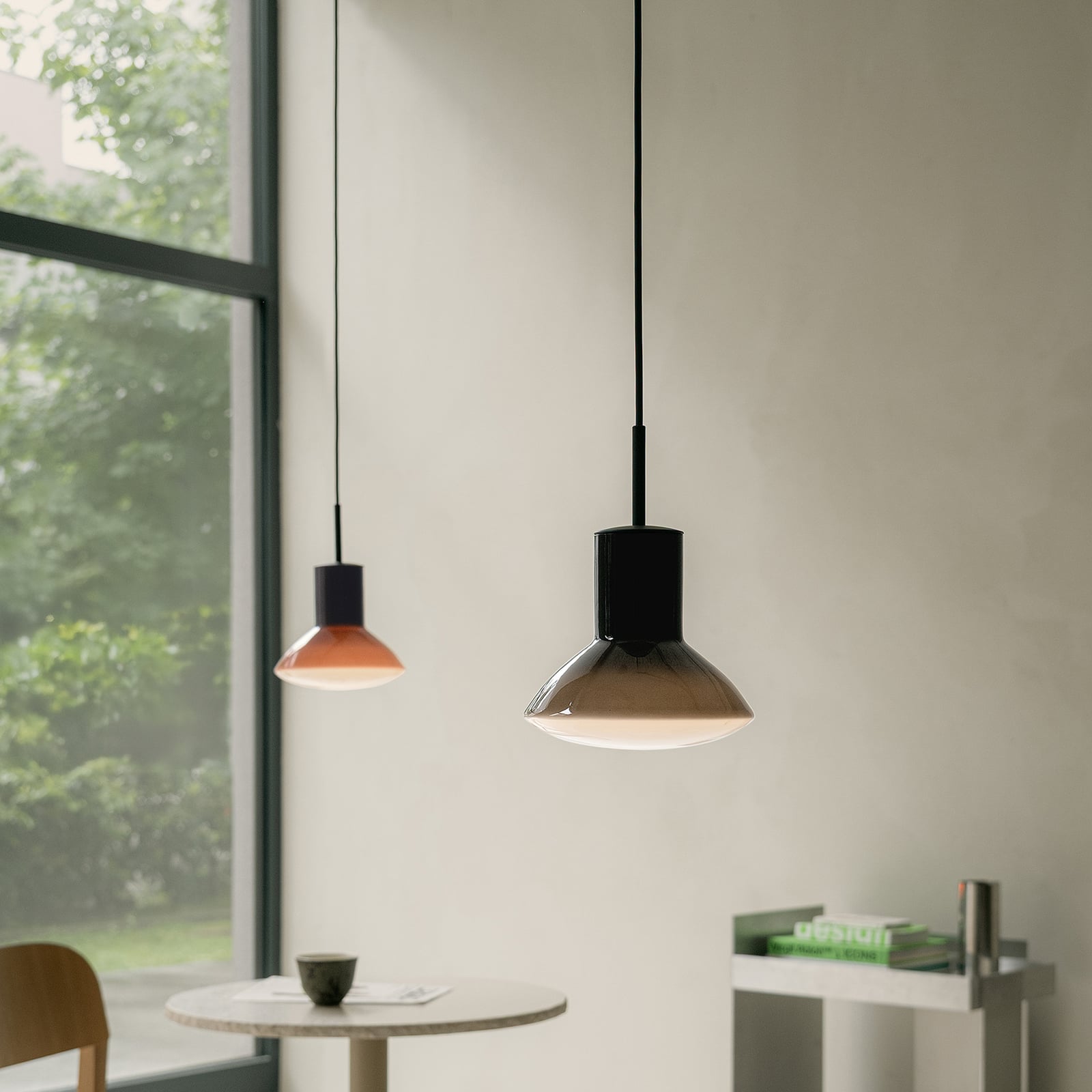 Suspension Onda, couleur pêche, Ø 17 cm, verre, GU10 - GRUPA Suspension Onda, couleur pêche, Ø 17 cm, verre, GU10 - GRUPA