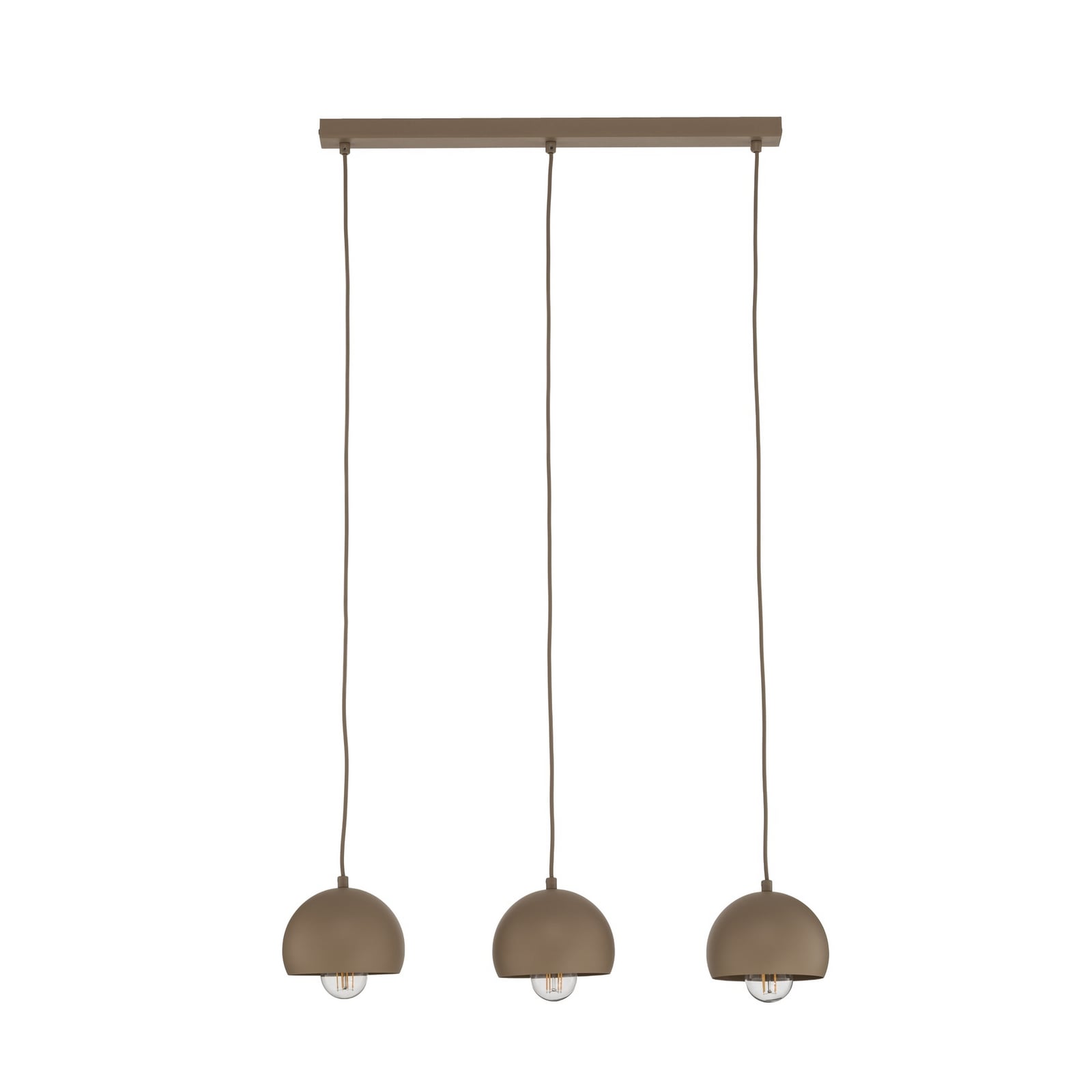 Hängelampe Sool, beige, Länge 65 cm, 3-flammig, Metall, E27