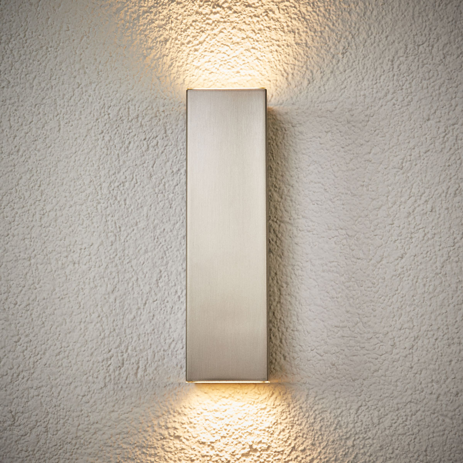 LED-utendørs vegglampe Jana av stål 25 x 7 cm